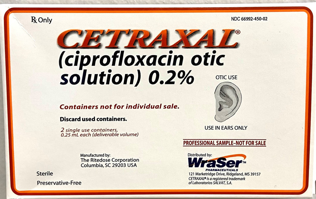 Cetraxal Otic Solution 0.2 % Starter Kit - 2 Single Dose Vials